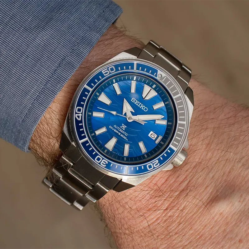 Seiko Prospex Samurai Save The Ocean Blue Dial Men's Watch- SRPD23J1